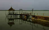 Un pont sur la rivire Gambie prs de Tendaba