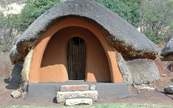 Une hute de la tribue Basotho