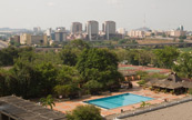 Vue d'un balcon d'un htel d'Abuja