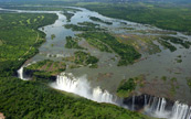 Vue arienne des chutes Victoria